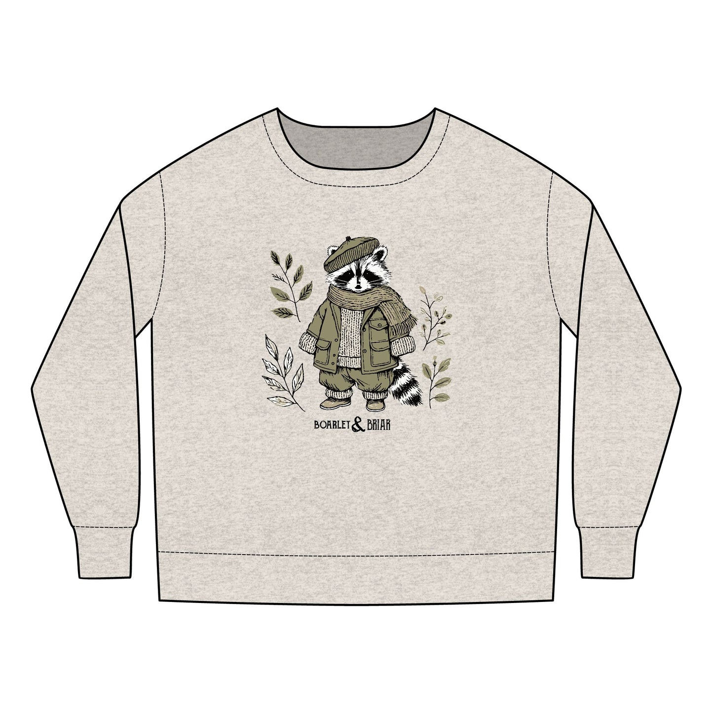 Cozy Raccoon - Boarlet & Briar Toddler Sweatshirt